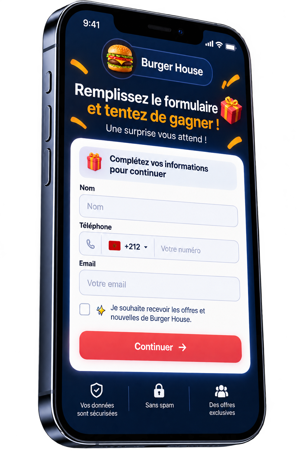Formulaire de participation Fideliz